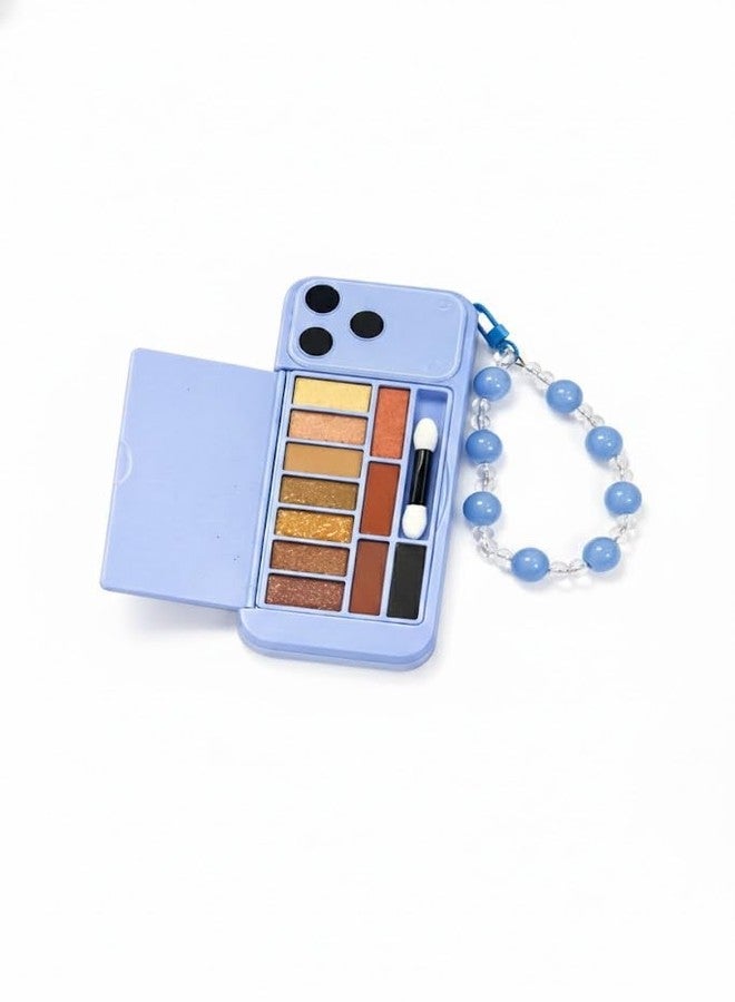 Teraabliss I Phone Style Mini Eyeshadow Palette - Model 17 i-Style Phone Inspired Design Soft & Skin Friendly Formula Long Lasting Shades (Blue) - Image 1