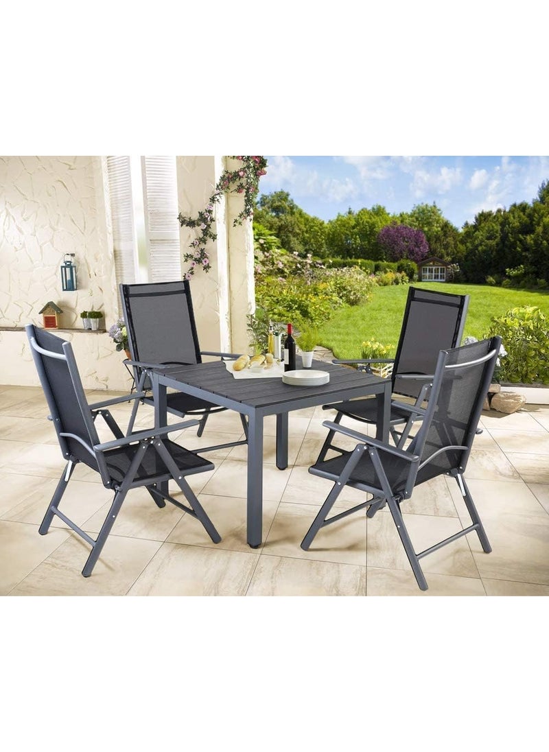 Earwig - Earwig Garden Lounger ChairFolding Dining Chair for Relaxing on Patio Balcony or Garden Comfortable Outdoor Furniture with ArmrestsPatio Loungers with 5 Level Adjustable Backrest - Image 1