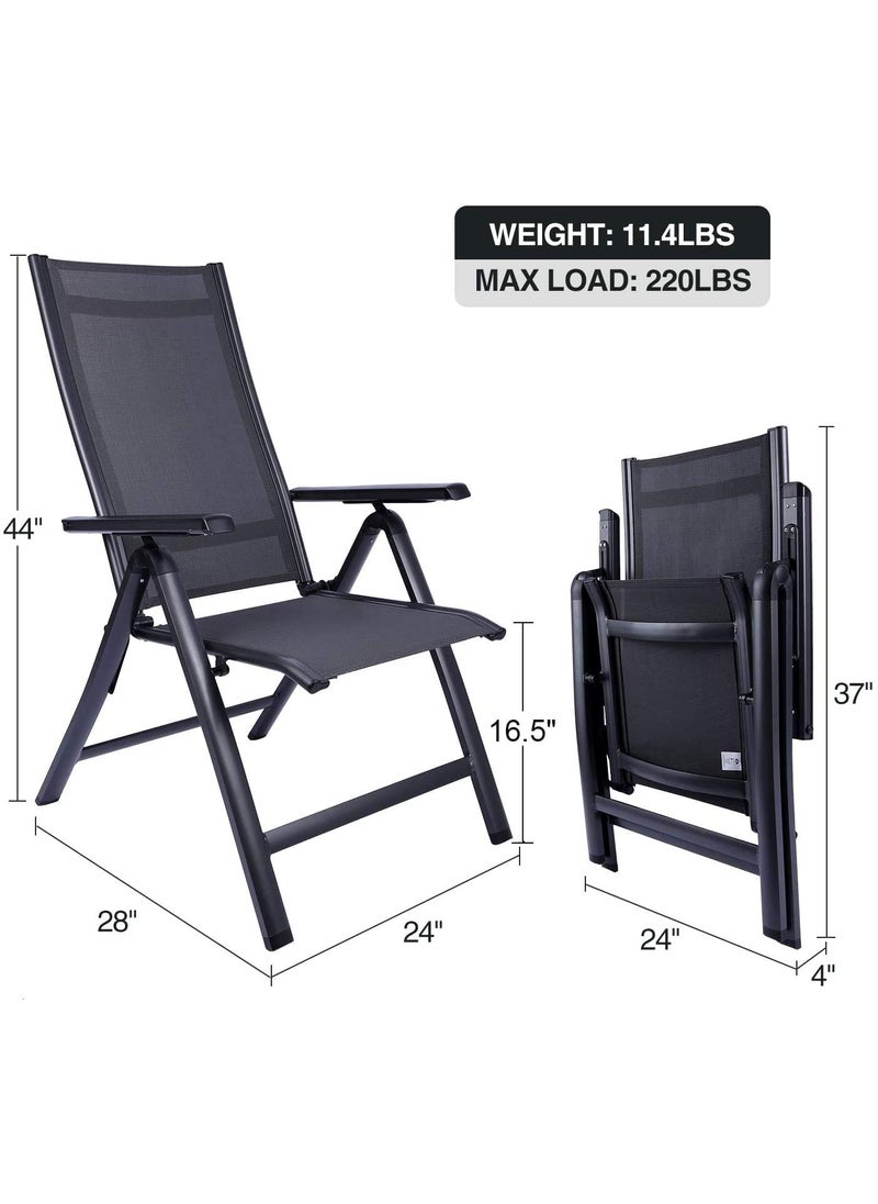Earwig - Earwig Garden Lounger ChairFolding Dining Chair for Relaxing on Patio Balcony or Garden Comfortable Outdoor Furniture with ArmrestsPatio Loungers with 5 Level Adjustable Backrest - Image 1