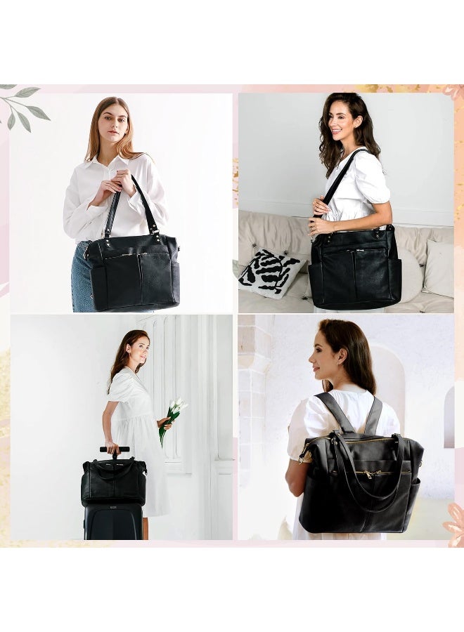 MOMINSIDE Diaper Bag Tote Leather Diaper Bag Backpack with 14 Pockets - Image 2