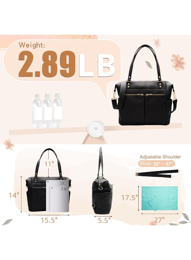 MOMINSIDE Diaper Bag Tote Leather Diaper Bag Backpack with 14 Pockets - Image 5