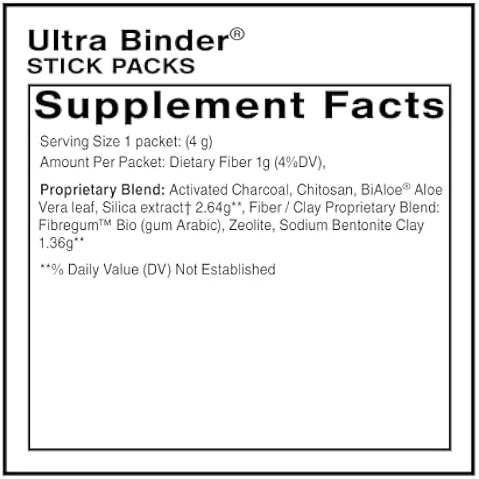Quicksilver Scientific Ultra Binder Stick Packets - Multi Toxin Binder with Bentonite Clay Powder, Zeolite Detox & Charcoal - Supplement for Gut Support & The Body's Toxin Removal Process (20 Sticks) - Image 2