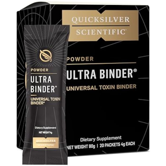 Quicksilver Scientific Ultra Binder Stick Packets - Multi Toxin Binder with Bentonite Clay Powder, Zeolite Detox & Charcoal - Supplement for Gut Support & The Body's Toxin Removal Process (20 Sticks) - Image 1