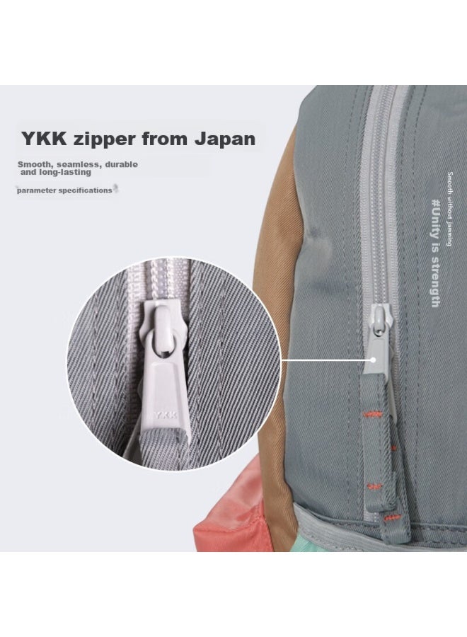 Shukiku Children's Backpack For Primary And Secondary School Students, Large Capacity Casual Backpack For Boys And Girls, Coral Pink, Size L - Image 4