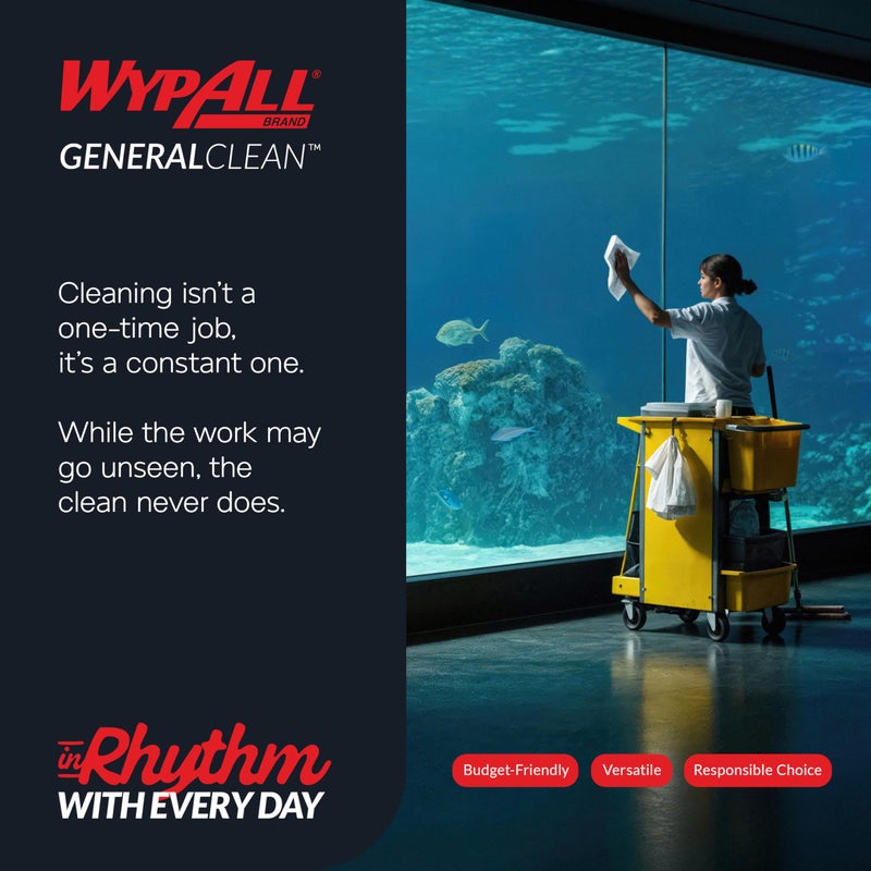 WypAll GeneralClean X60 Cloths Multi-Task Cleaning Wipes (34790), Pop-Up Box, Strong and Absorbent Towels, White (10 Boxes of 118 Sheets, 1,180 Sheet Total) - Image 3