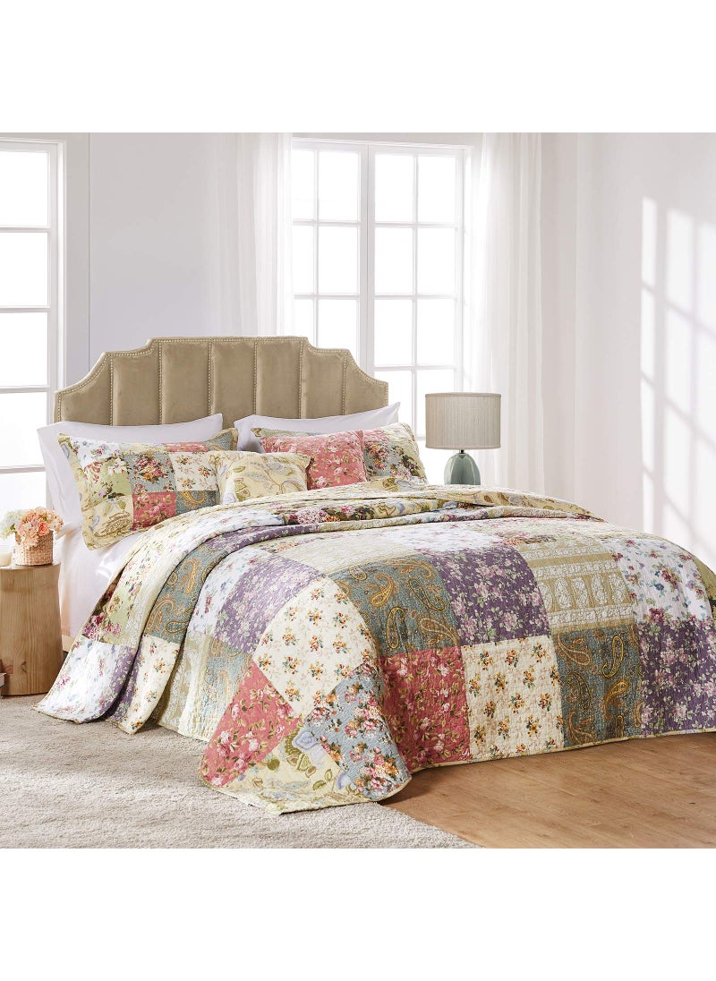 Greenland Home Fashions Greenland Home Blooming Prairie Bedspread Set King Multi 