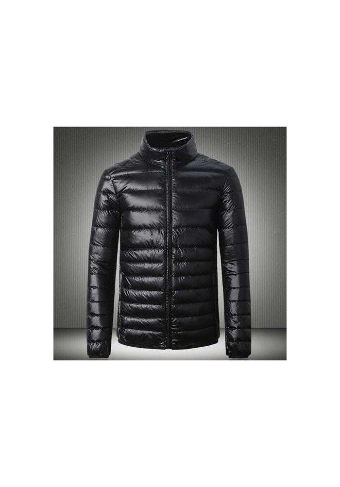 New Light Down Cotton-padded Jacket Men's Short Vertical Collar Jacket Young Men's Thin Down Cotton-padded Jacket - Image 1