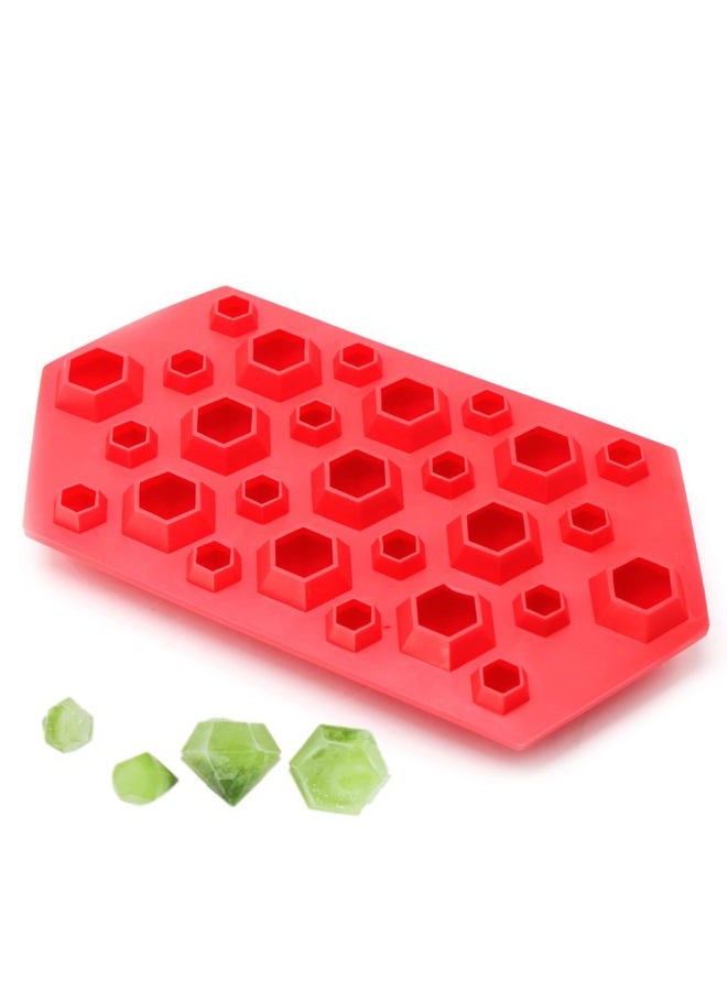 X-Haibei 3D Diamonds Gem Cool Ice Cube Jello Candy Epoxy Plaste Chocolate Silicone Mold - Image 2