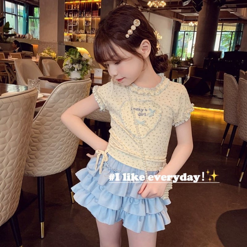 Girl'S Summer Dress Skirt Princess Dress Cake Group Little Girl'S Short Skirt Pontias Princess Skirt Pants - Image 1