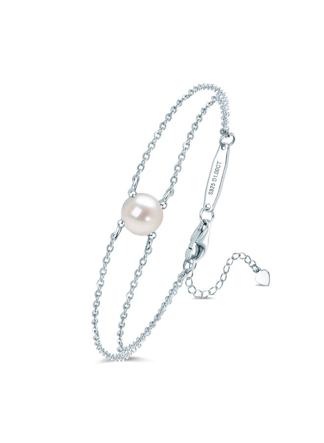 KUYING S925 Sterling Silver Bracelet Birthstone Jewelry-July