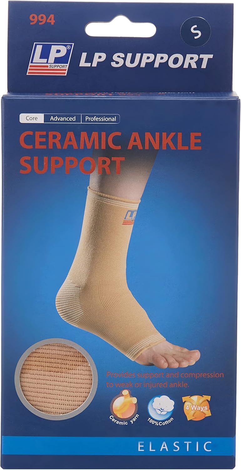 LP Support 994 Ceramic Ankle Support, Small, Tan - Image 1