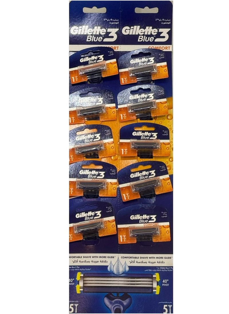 Gillette Gillette Blue 3 Comfort Razor 10 Piece Set  - Image 1