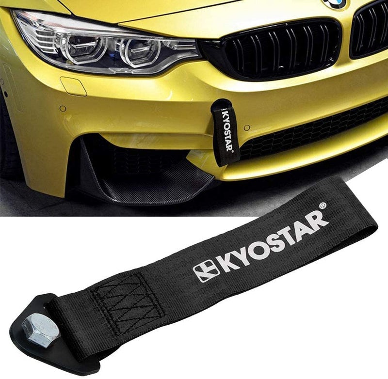 MAISON Drift Rally car Towing Tow Strap Belt Hook(Black Universal)