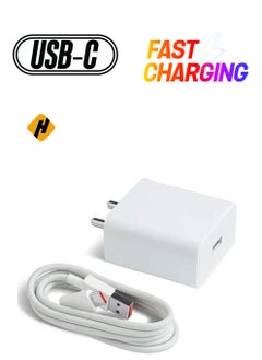 Fast Type-C Charger for Xiaomi Redmi Note 11 – Original Adapter, Qualcomm QC 3.0 Quick Charge, Adaptive Fast Charging, Compatible with Dash, VOOC, AFC