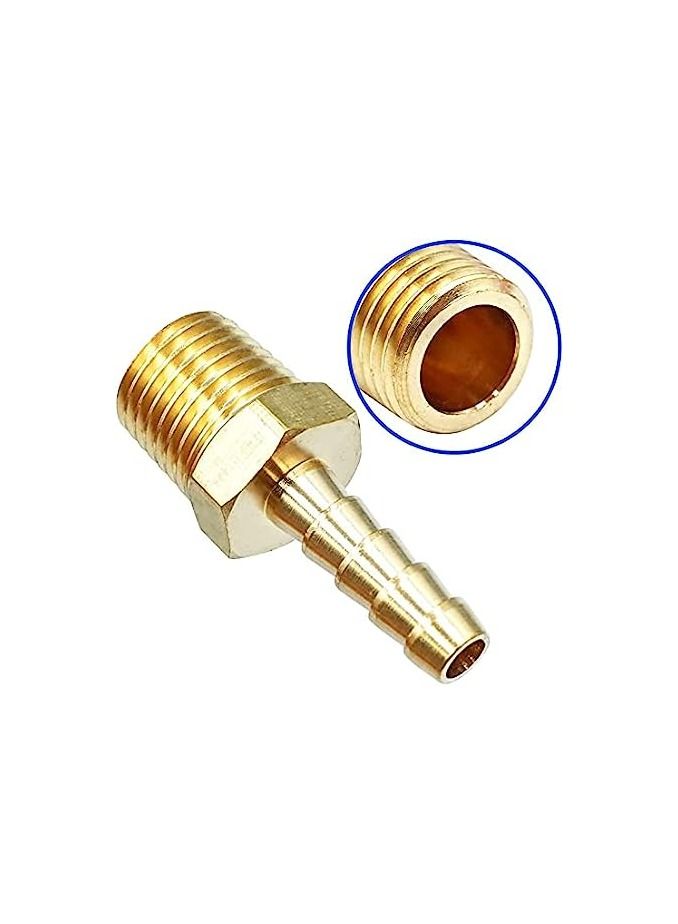 AQSON 10 pieces of brass hose Barb Fitting -1/4 Inch Barb to 1/4 Inch Male adapter NPT （10Pack） - Image 5