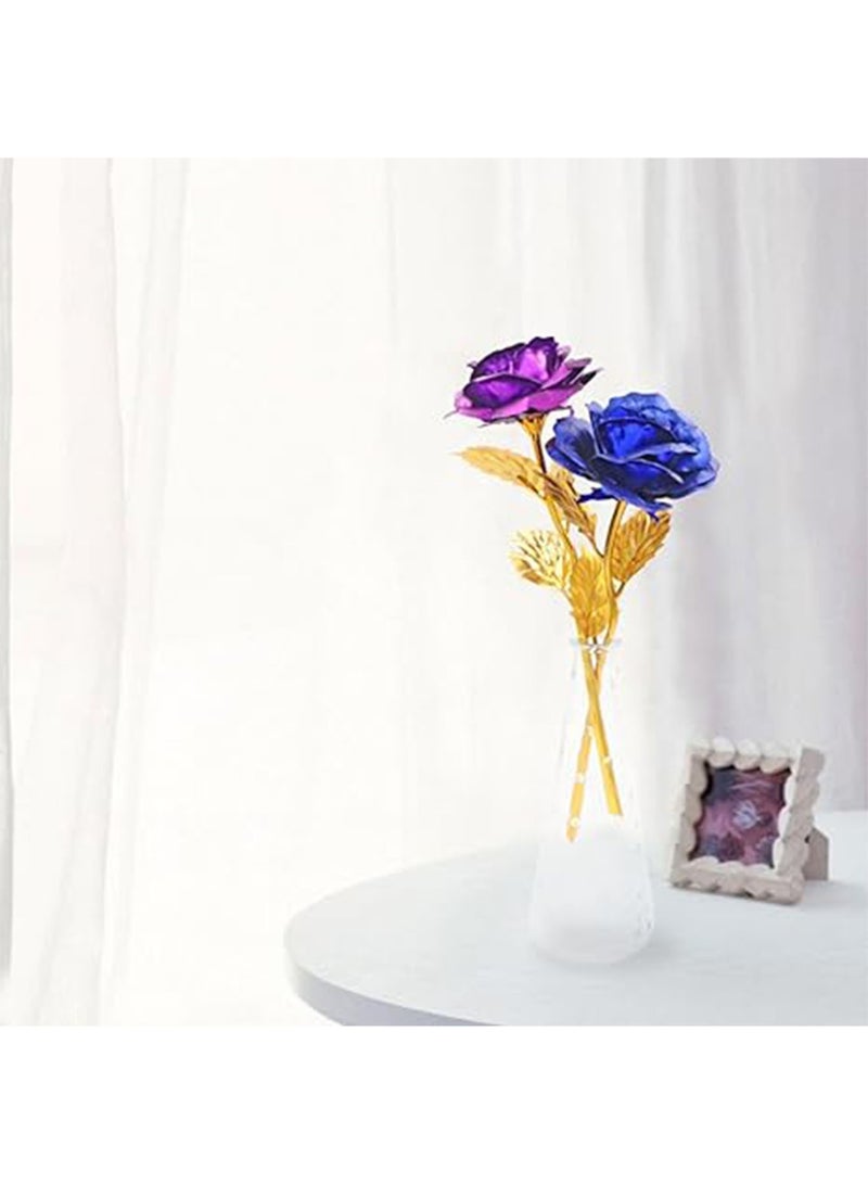 NAFEH Rose Flower with Love Shape Stand and Black Gift Box(24 Carat) Wedding Birthday Party Decoration Rose Flower - Image 5