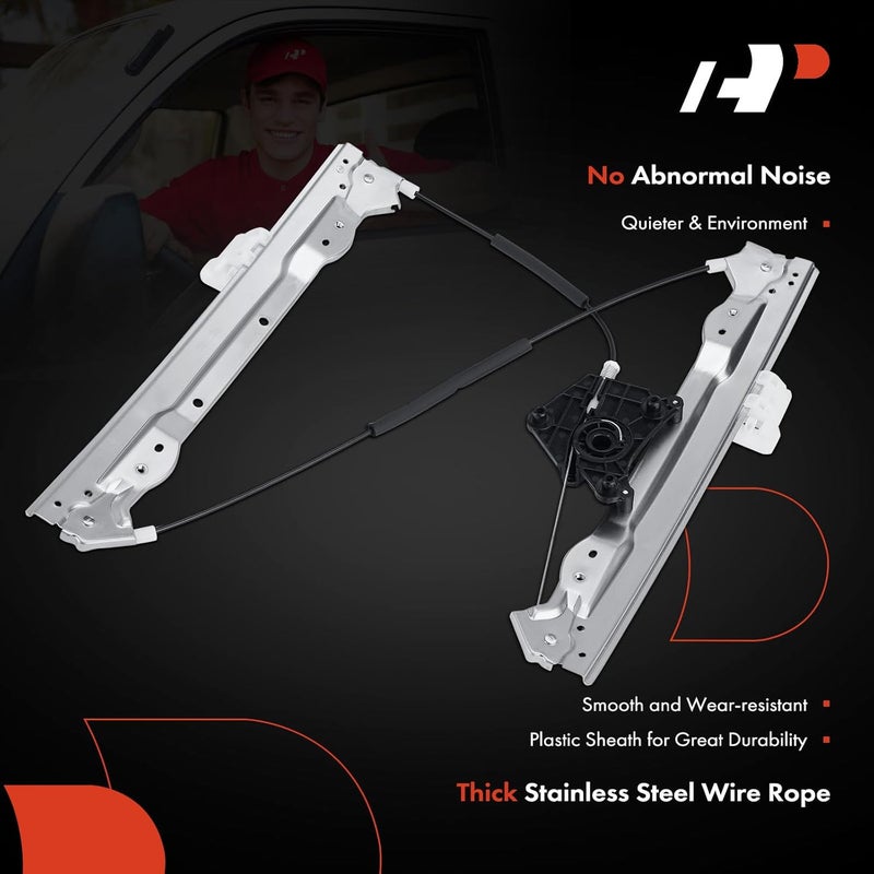 A-Premium Power Window Regulator without Motor for Dodge Avenger 2008-2010 Front Right Passenger Side - Image 4