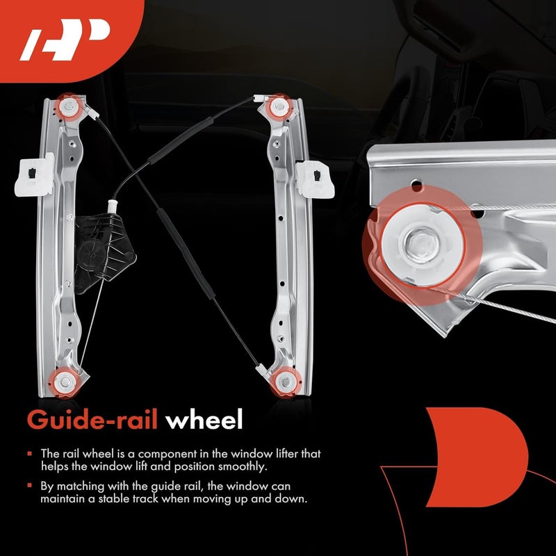 A-Premium Power Window Regulator without Motor for Dodge Avenger 2008-2010 Front Right Passenger Side - Image 5