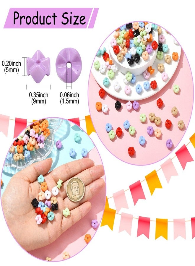 Ipotkitt 300 pcs 11 Styles Opaque Wavy Edge Acrylic Beads Colorful Wave Spacer Beads for DIY Jewelry Making Crafts Bracelet Necklace Earrings Keychains Bag Decor Bulk - Image 2