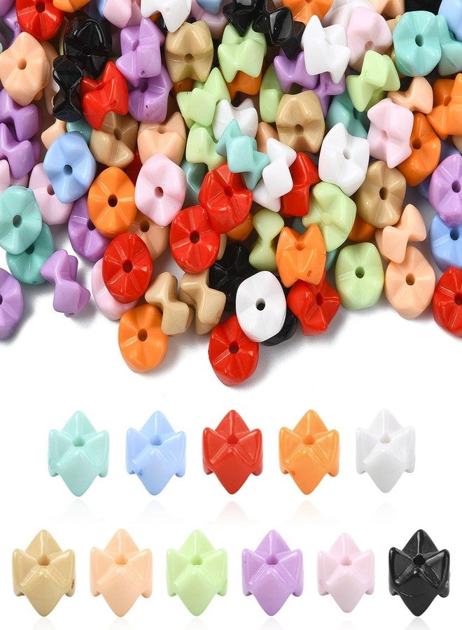 Ipotkitt 300 pcs 11 Styles Opaque Wavy Edge Acrylic Beads Colorful Wave Spacer Beads for DIY Jewelry Making Crafts Bracelet Necklace Earrings Keychains Bag Decor Bulk - Image 1