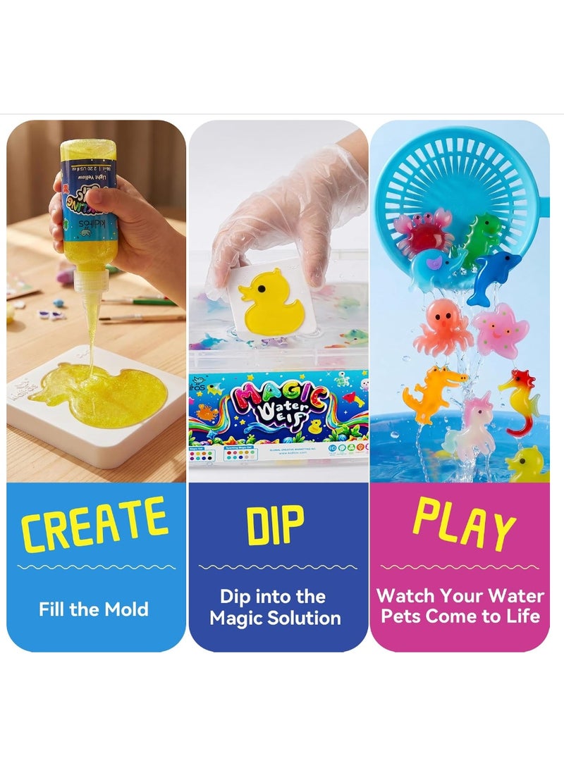 FLYHSO Kiditos Magic Water Elf Toy Kit,Squishies for Kids, DIY Sensory Craft Kit - Image 2