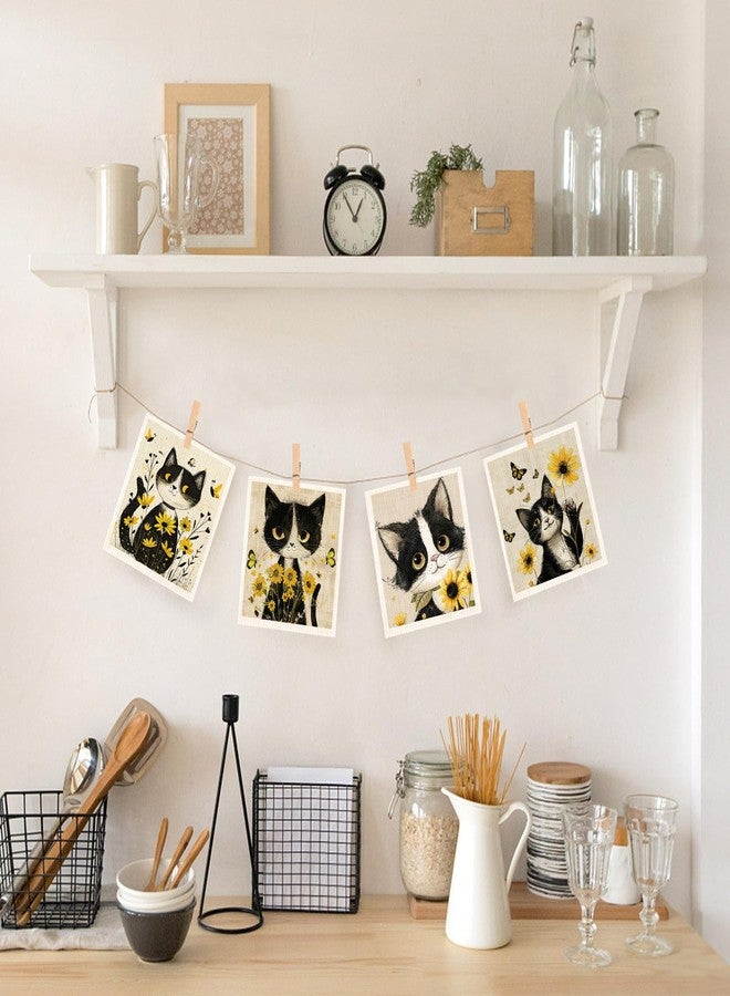 Morigins Cat Swedish Dishcloths for Kitchen Dish Towels,Cellulose Sponge Cloths,Non Scratch Reusable Paper Towels, Biodegradable and Reusable Kitchen Dish Rags - Image 5