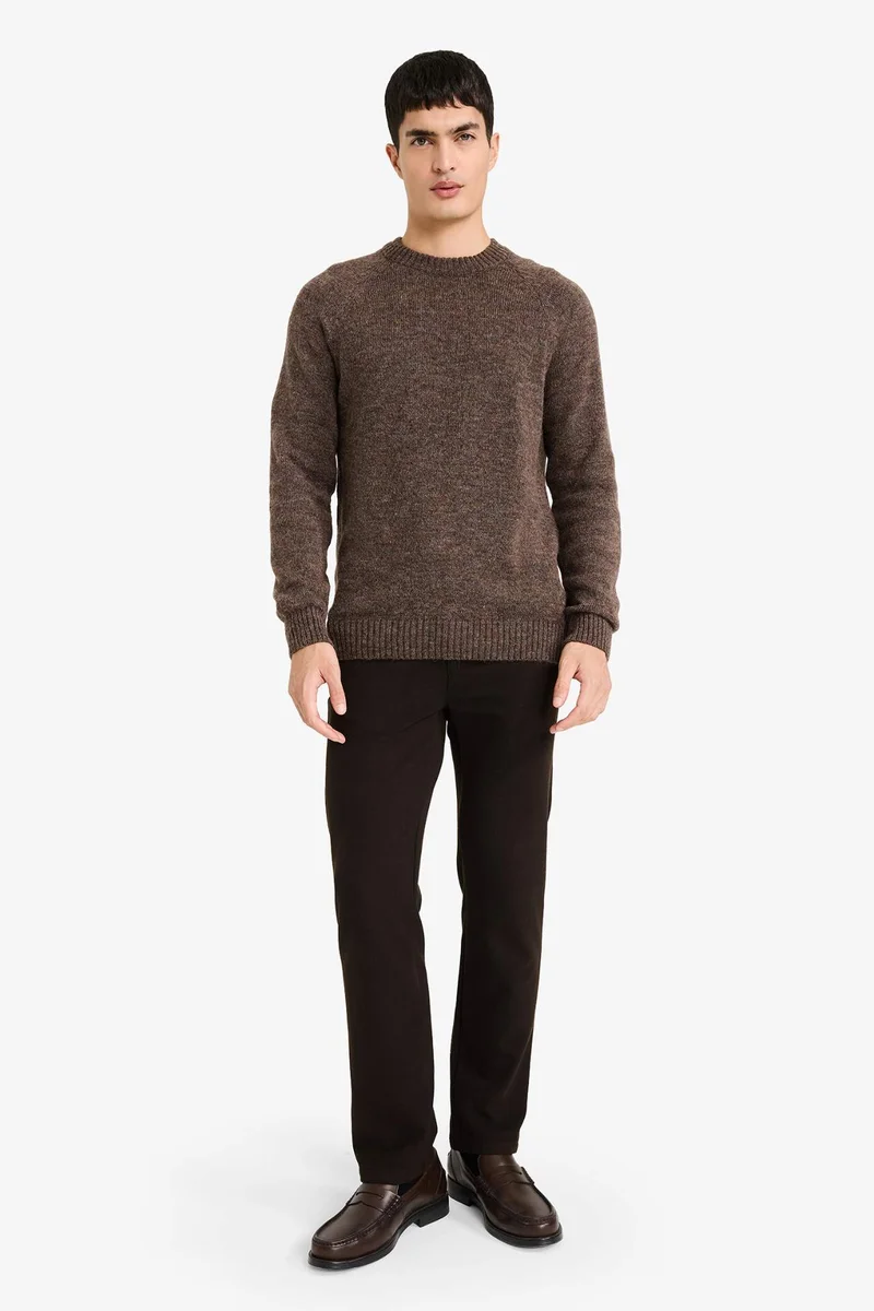 ديفاكتو Standard Fit Crew Neck Knitwear Pullover