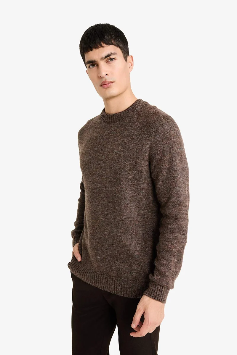 Defacto  Standard Fit Crew Neck Knitwear Pullover for Men | Best Price UAE