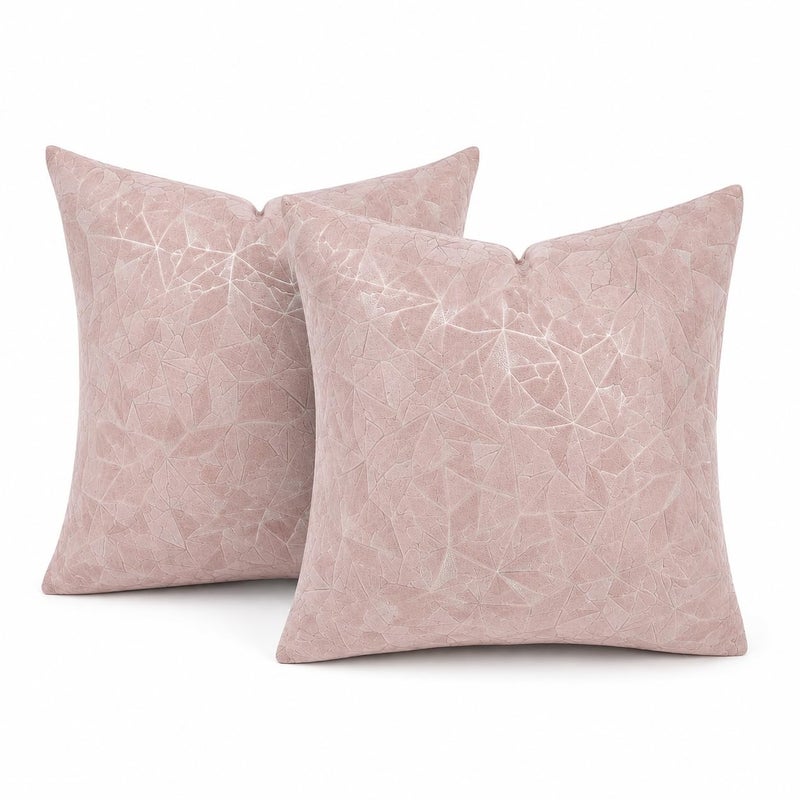 Laser Velvet Decorative Throw Pillow Covers Luxury Marble Design Soft Elegant Cushion Covers for Sofa Living Room Bedroom Beige Pearl Marble, 45x45cm - Image 1