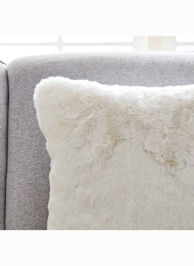 Home Box Faux Rabbit Fur Filled Cushion 45 x 45 cm  - Image 2
