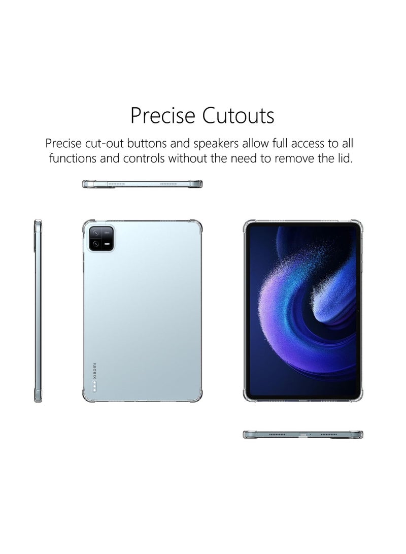 SYOSI Clear Protective TPU Case for Xiaomi Pad 6/Xiaomi Pad 6 Pro,  [Corner Protection]Transparent Shock-Resistant Case Clear Back Shell Soft Clear TPU Case Soft, Transparent, & Ultra-Thin Protective Shell - Image 4