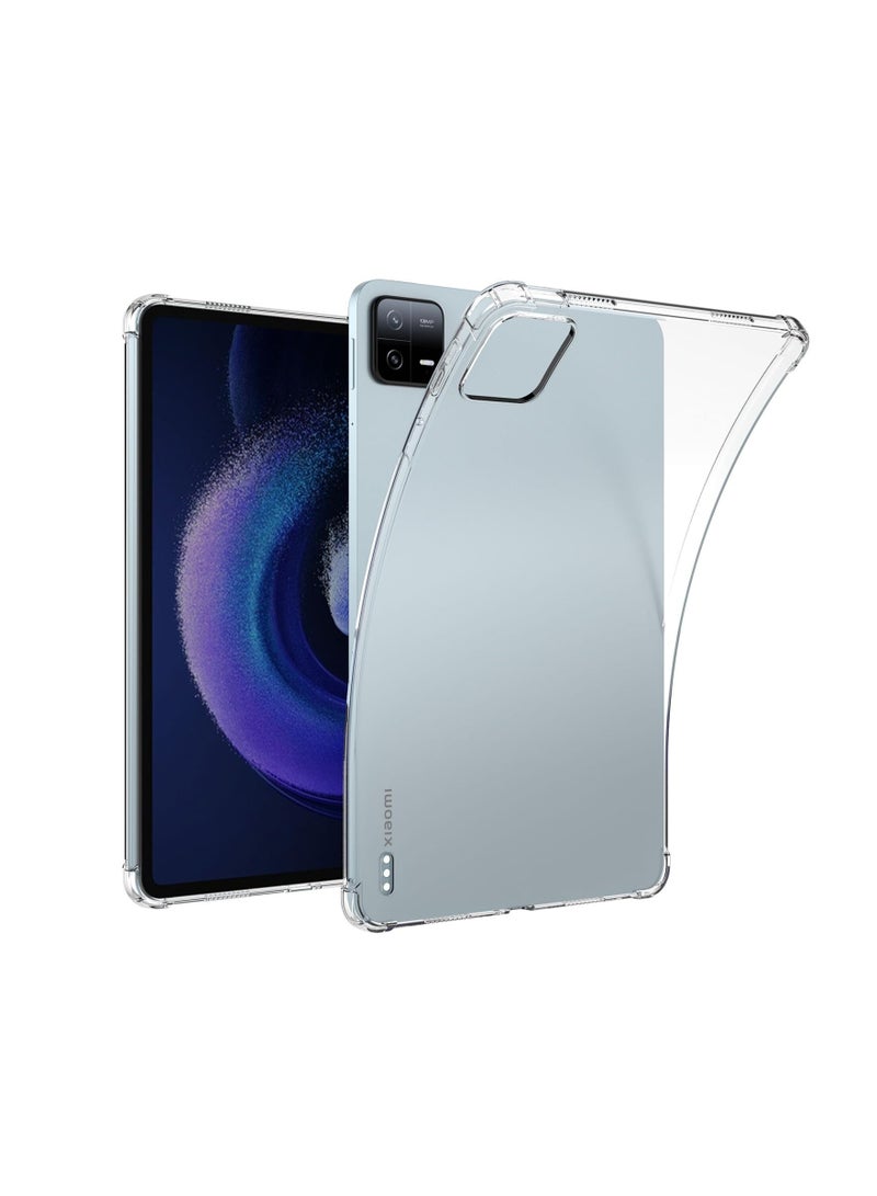 SYOSI Clear Protective TPU Case for Xiaomi Pad 6/Xiaomi Pad 6 Pro,  [Corner Protection]Transparent Shock-Resistant Case Clear Back Shell Soft Clear TPU Case Soft, Transparent, & Ultra-Thin Protective Shell - Image 1