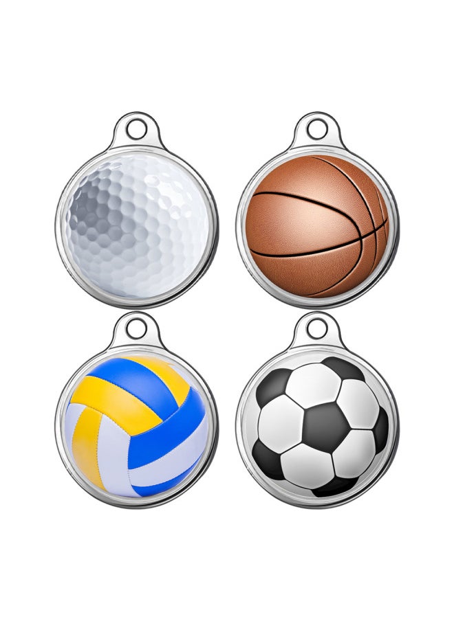 Generic - For Apple Airtags Protective Case Painted Football Basketball Golf Tracker Transparent TPU Case-Color:Big Chrysanthemum-Applicable Models:AirTag - Image 1
