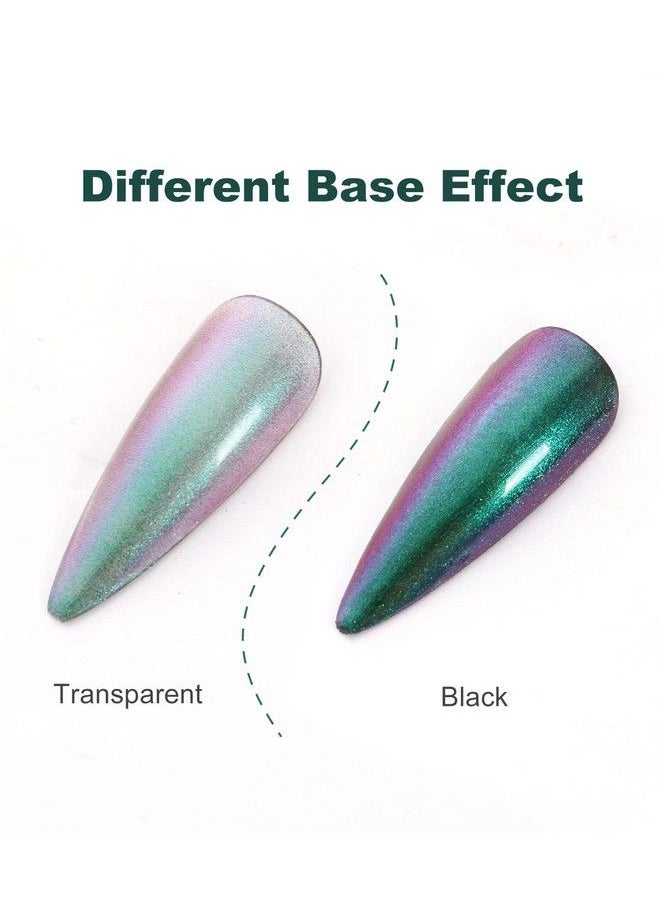 MAJOR DIJIT Chameleon Nail Polish Holographic Glitter Quick Dry Nail Polish Shimmer Iridescent Chrome Nail Art Varnish (02)  - Image 3