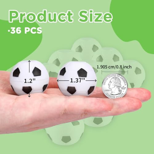 SCIONE 36 Pcs Soccer Party Favors for Kids 812 Mini Soccer Fidget Spinners Toys for Birthday Party Favors Treasure Box Toys Return Gifts for Kids Classroom Prizes - Image 5