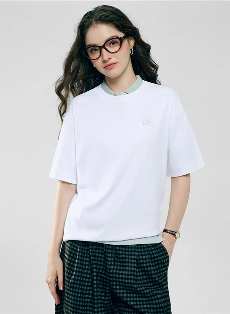 Women’s Embroidered Cotton Liquid Touch Tee