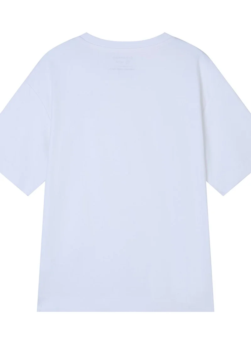 GIORDANO  Women’s Embroidered Cotton Liquid Touch Tee for Women | Best Price UAE