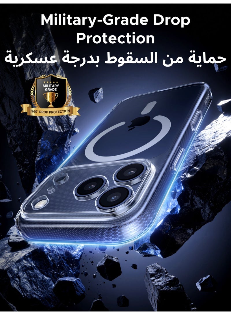 Ugreen iPhone 17 Pro Max Magsafe Case & Phone Ring Holder, Delay Yellow 17 Pro Max Case Military-Grade Protection Case, Finger Grip Kickstand, 360° Rotation Polished Metal Grip for Magnetic Car Mount, Compatible with iPhone - Image 5