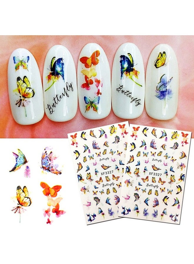 اكترول ملصقات أظافر فنية على شكل فراشة من الأكريليك بتصميمات وإكسسوارات، 12 ورقة ذاتية اللصق، ملصقات أظافر ثلاثية الأبعاد، ديكورات للنساء والفتيات - Image 5