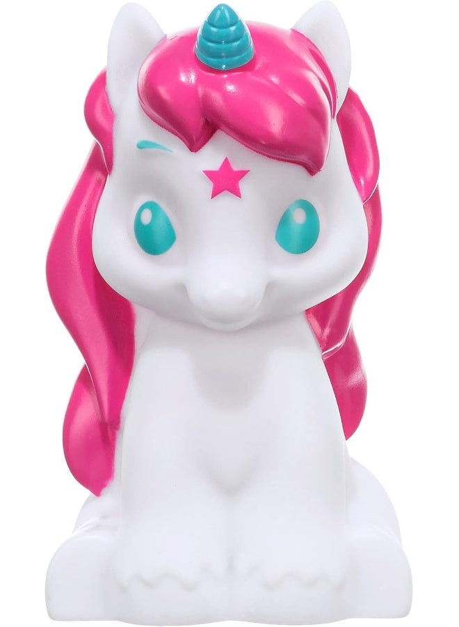 Lexibook Unicorn Color Changing Night Light NLJ01UNI for Kids Room, Soft LED Ambient Lamp with Smooth Color Transition, Battery Operated Portable Nightlight, Bedroom Décor Light for Boys and Girls, White Unicorn Decorative Sleep Light - Image 1