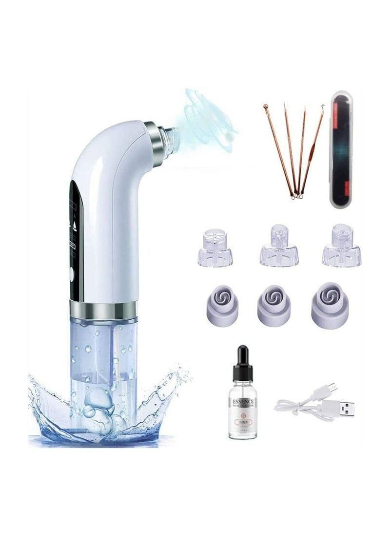 DMG TECH Blackhead Remover Pore Vacuum Cleaner, Comedo Removal Suction Beauty Device,Facial Pore Cleaner with 3 Suction Power, 6 Probes Extractions Tool and Niacinamide Serum  - Image 1