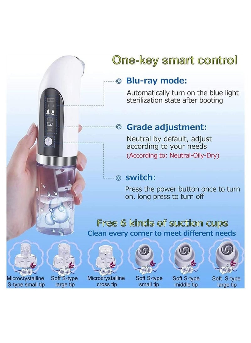 DMG TECH Blackhead Remover Pore Vacuum Cleaner, Comedo Removal Suction Beauty Device,Facial Pore Cleaner with 3 Suction Power, 6 Probes Extractions Tool and Niacinamide Serum  - Image 4