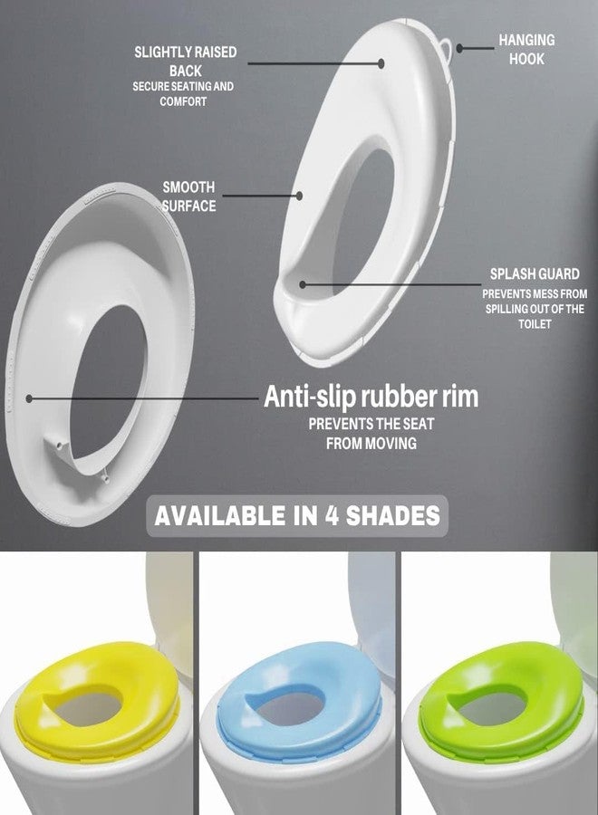 TECHHARK® Baby Potty Training Toilet Seat for Boys And Girls Kids, Non-Slip with Splash Guard, Fits Round & Oval Toilets, Free Includes Storage Hook (BLUE SEAT) - Image 5