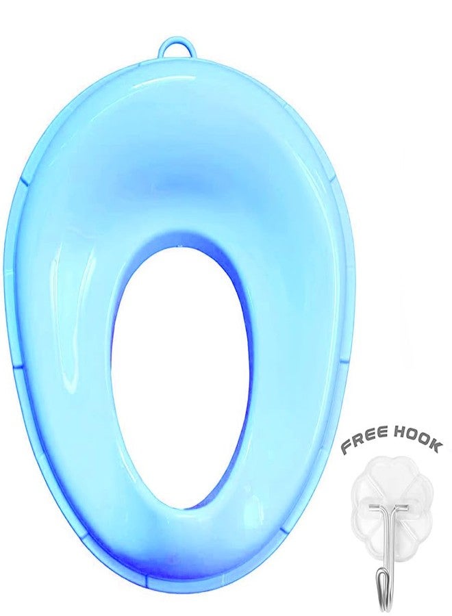 TECHHARK® Baby Potty Training Toilet Seat for Boys And Girls Kids, Non-Slip with Splash Guard, Fits Round & Oval Toilets, Free Includes Storage Hook (BLUE SEAT) - Image 4