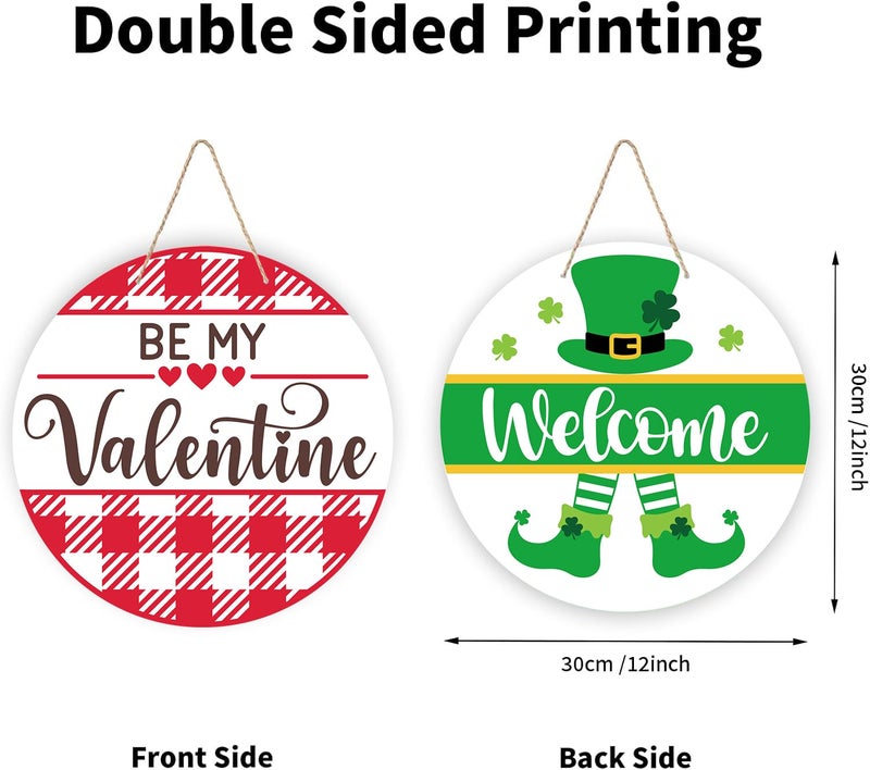 PAMBO Welcome Valentine St Patricks Door Decoration Sign C30-2 - Image 3