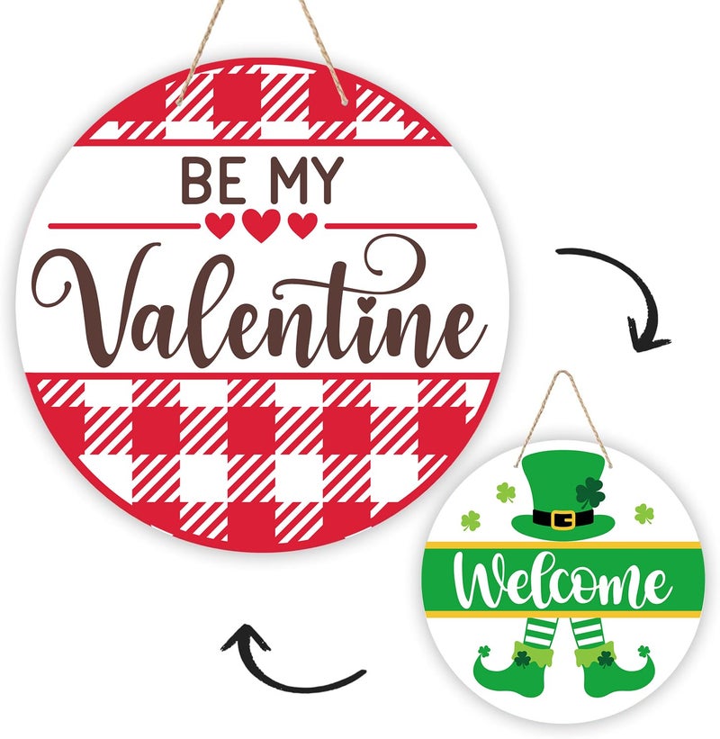 PAMBO Welcome Valentine St Patricks Door Decoration Sign C30-2 - Image 1