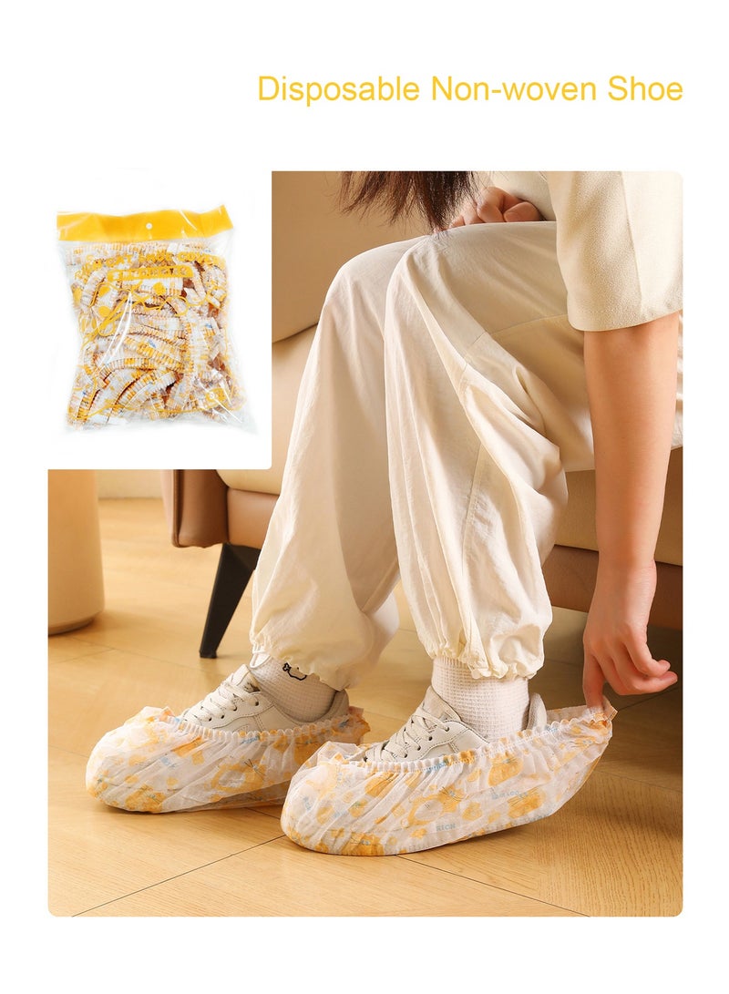 Aurafly 50-Piece Disposable Thickened non-slip Shoe Covers, Dustproof, non-slip, One Size Fits All, Protect Your Carpets And Floors  - Image 1