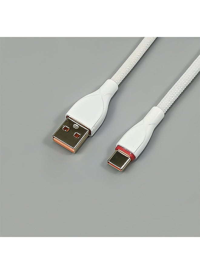 Generic - SIKAI Color Aviation Plug-in Cable Customized Computer Mechanical Keyboard Data Cable Type-C Braided Wire Metal Port Screw-Model:Light Blue Color Matching Two-section Aviation Plug Line - Image 1