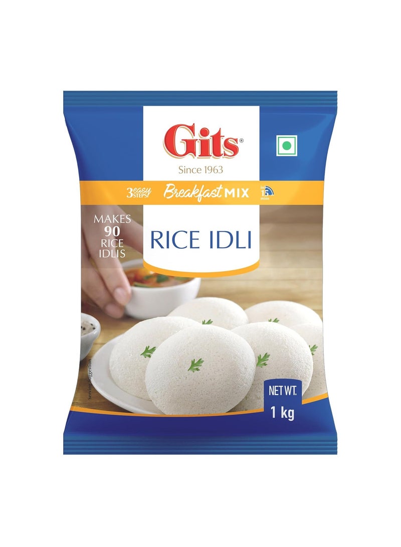 Gits Instant Rice Idli Breakfast Mix,Makes 90 Rice Idlis, Pure Veg, Authentic South Indian Breakfast Recipe, 1Kg (Pack of 2) - Image 2