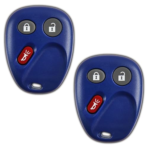 KeylessOption 2X KeylessOption Key Fob for 2003 2004 2005 2006 2007 Cadillac Escalade Chevrolet Chevy Equinox Silverado Suburban Tahoe GMC Sierra Yukon Pontiac Remote, 3-Button LHJ011, Programming Guide Included - Image 1